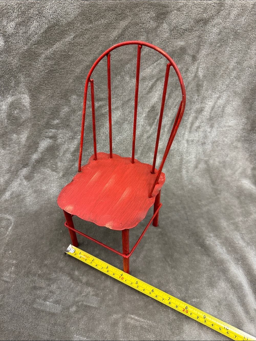 The Round Top Collection Metal Mini Red Chair 🪑 12in by 5 in. D